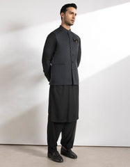 CHARCOAL SUITING WAISTCOAT