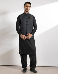 CHARCOAL SUITING WAISTCOAT