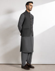 CHARCOAL SUITING WAISTCOAT