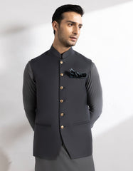 DARK GREY SUITING WAISTCOAT