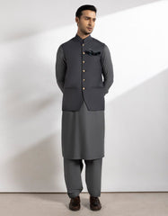 DARK GREY SUITING WAISTCOAT
