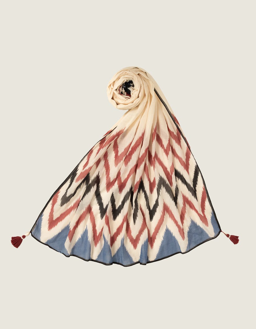 CREAM LAWN PRINTED DUPATTA