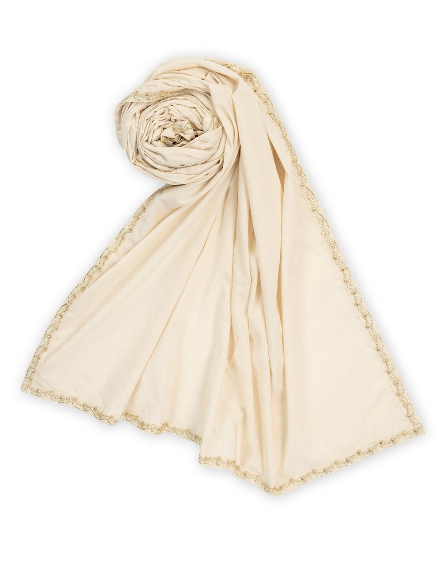 OFF WHITE LAWN DYED DUPATTA