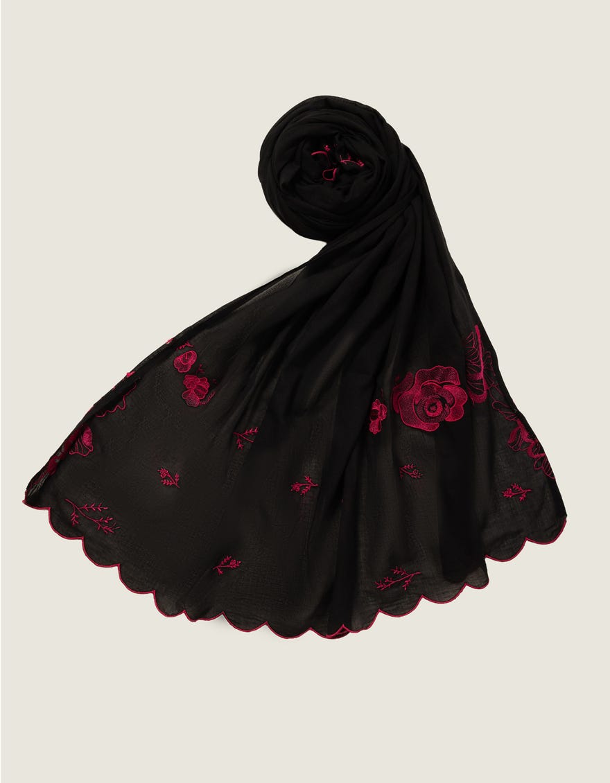 BLACK LAWN DYED DUPATTA
