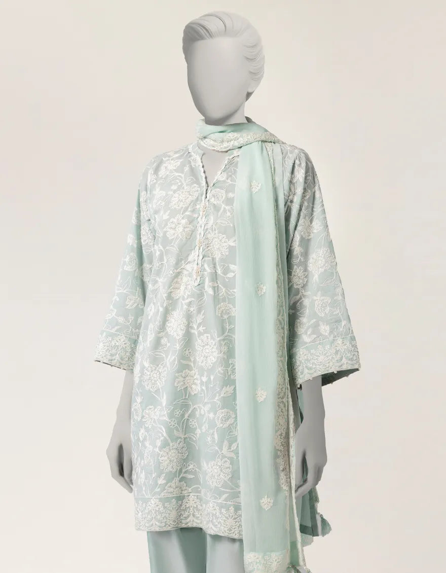 GREEN LAWN EMBROIDERED STITCHED 3PC