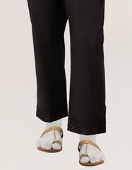 BLACK LAWN EMBROIDERED TROUSERS