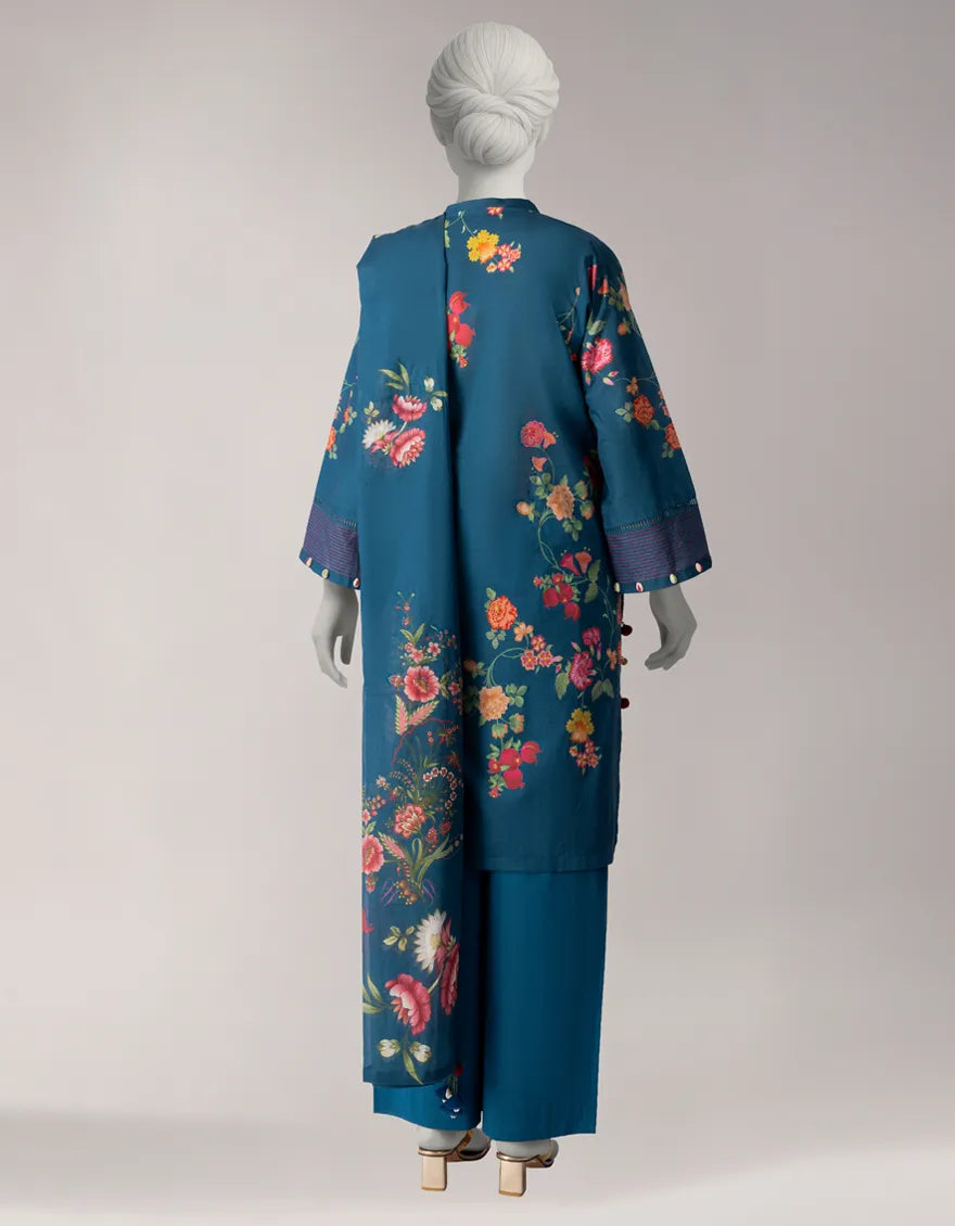 MULTICOLOR LAWN PRINTED UNSTITCHED 3PC