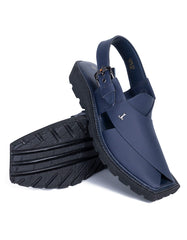 BLUE PLAIN PESHAWARI SANDALS