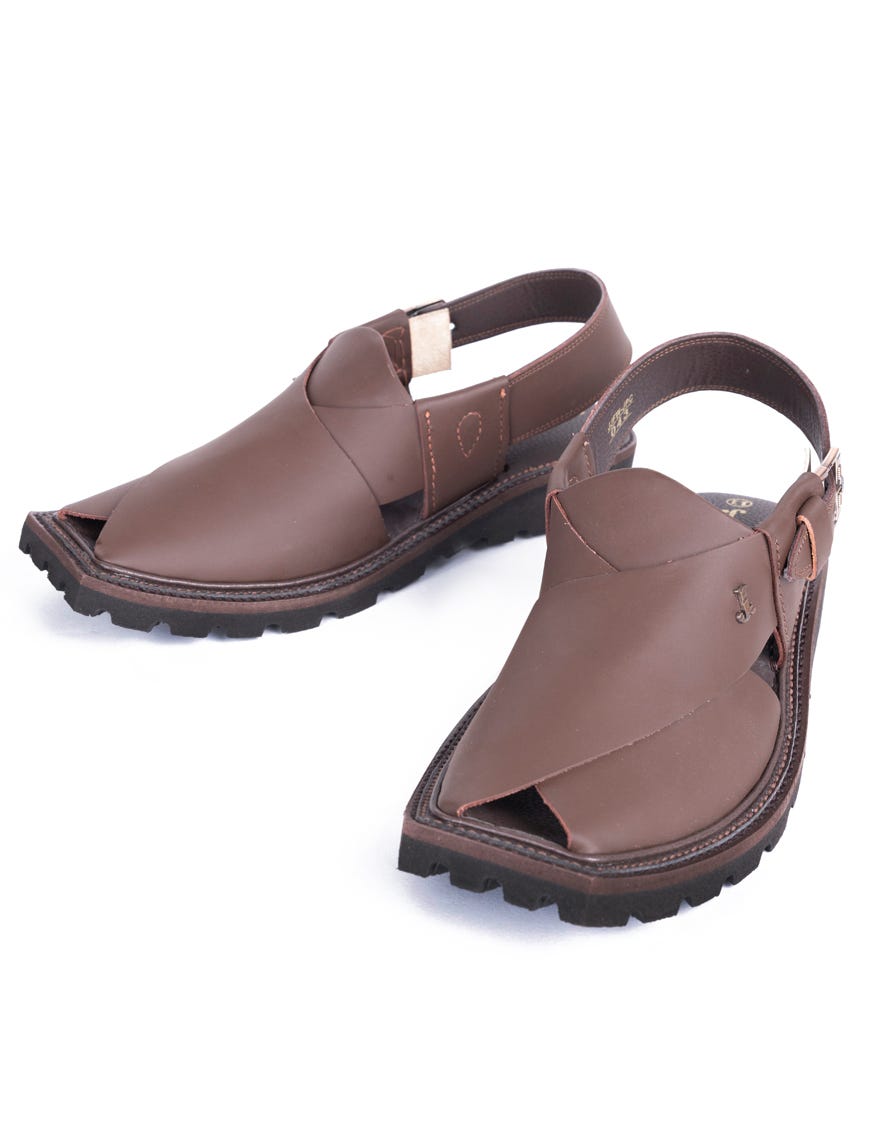 BURGUNDY TRENDY PESHAWARI SANDALS