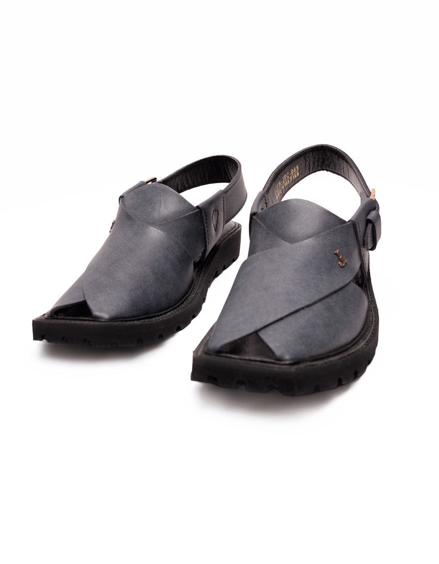 GREY PESHAWARI SANDALS