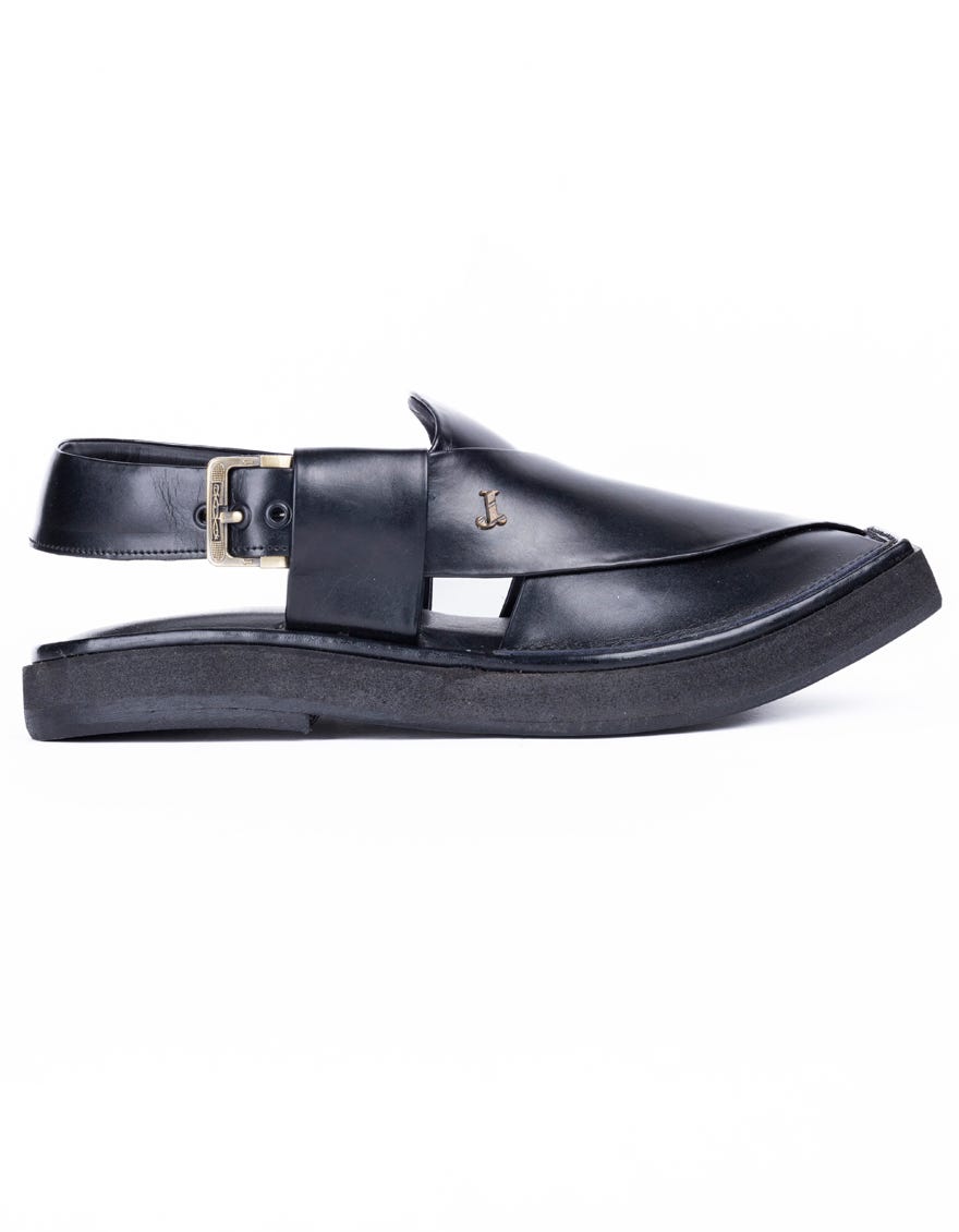 BLACK TRENDY PESHAWARI SANDALS