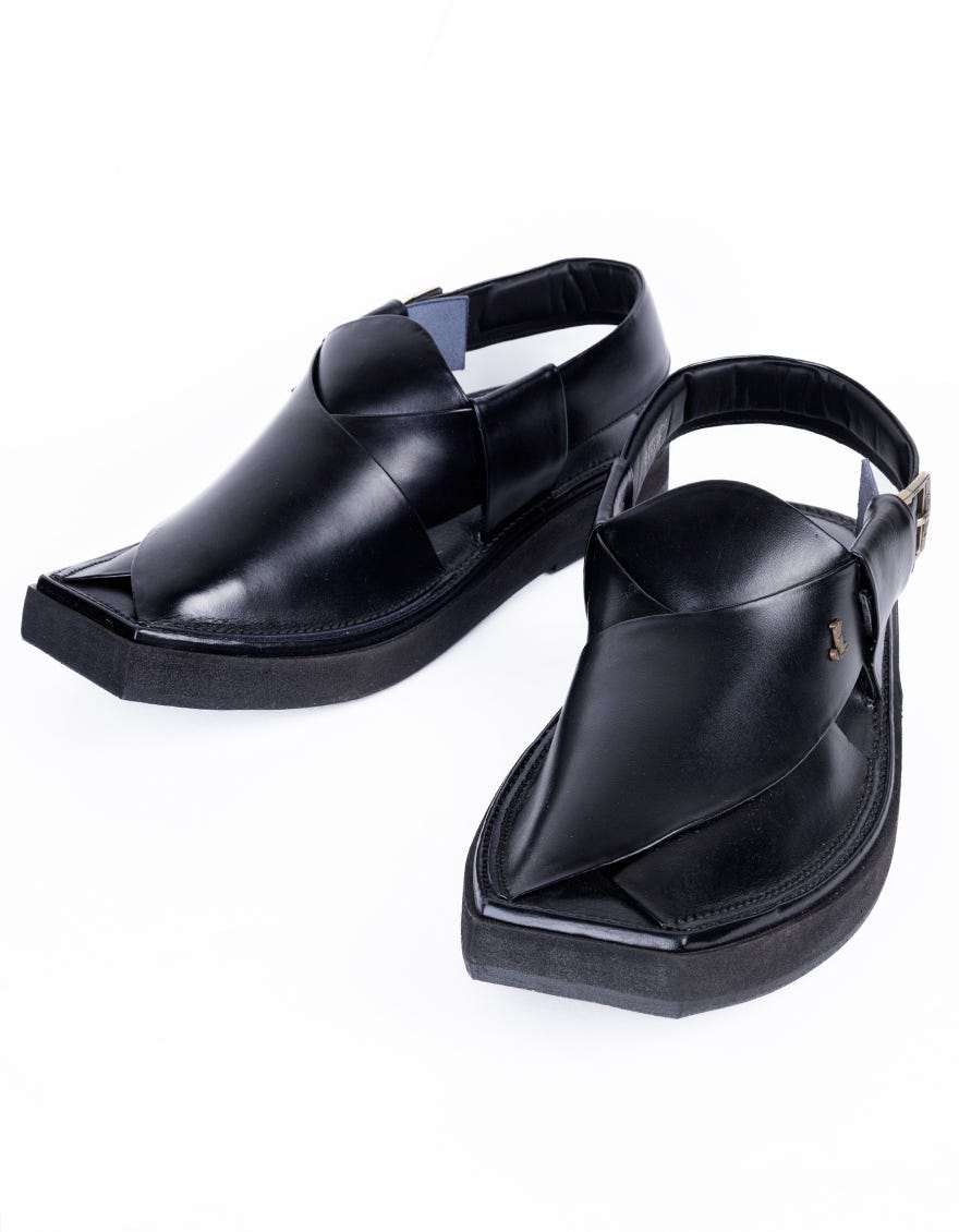 BLACK TRENDY PESHAWARI SANDALS