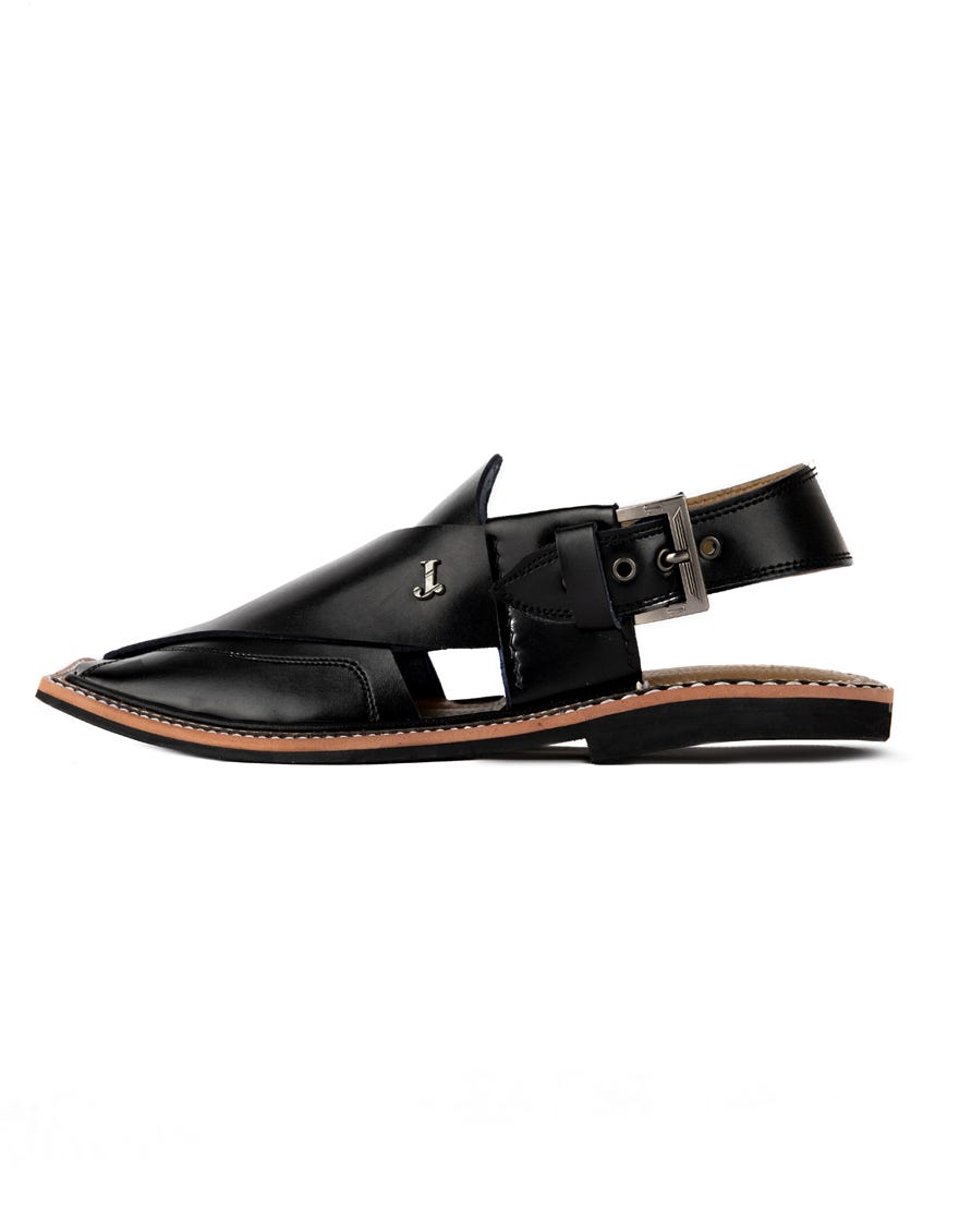 BLACK PESHAWARI SANDALS