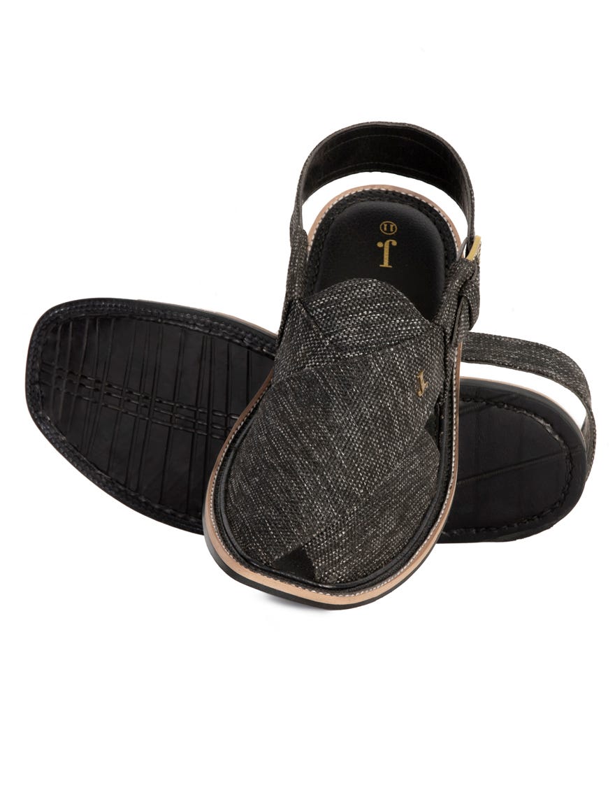 BLACK PESHAWARI SANDALS