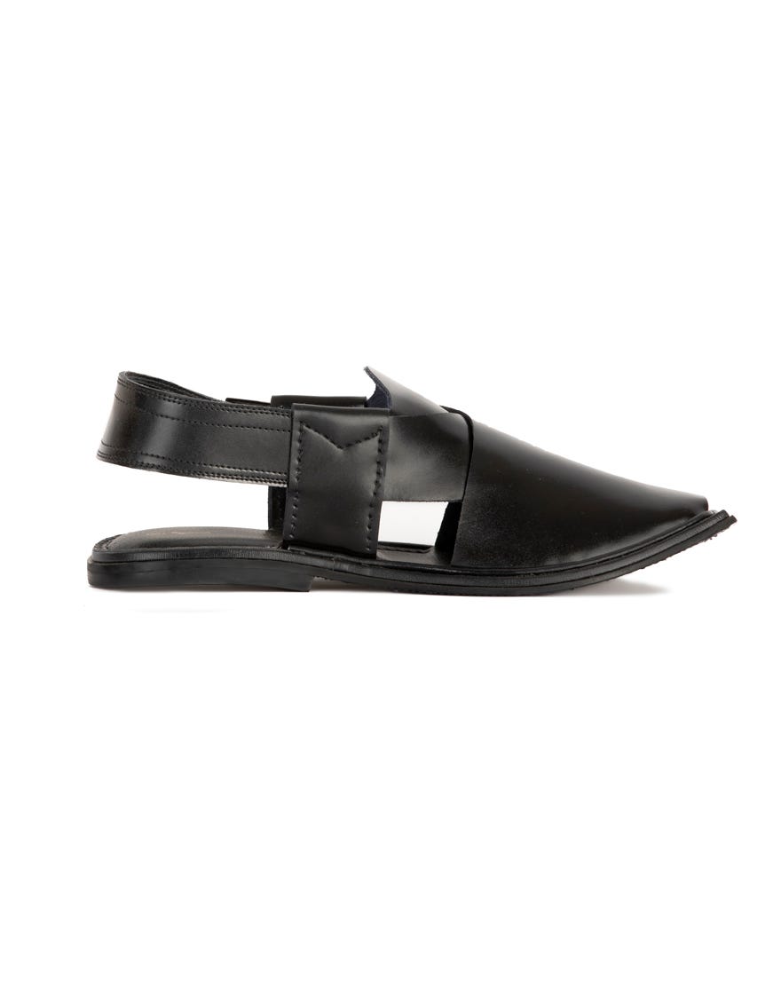 BLACK PESHAWARI SANDALS