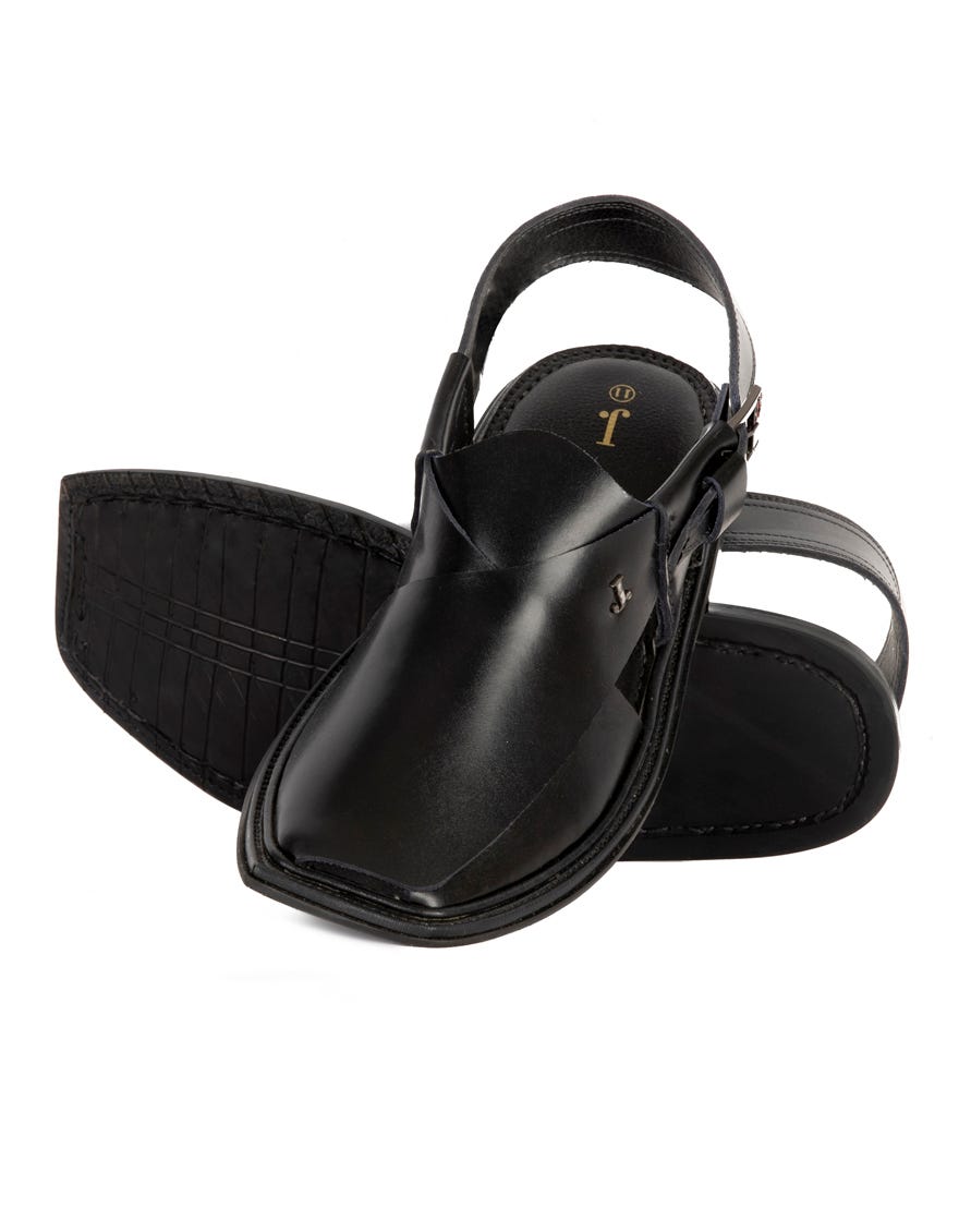 BLACK PESHAWARI SANDALS