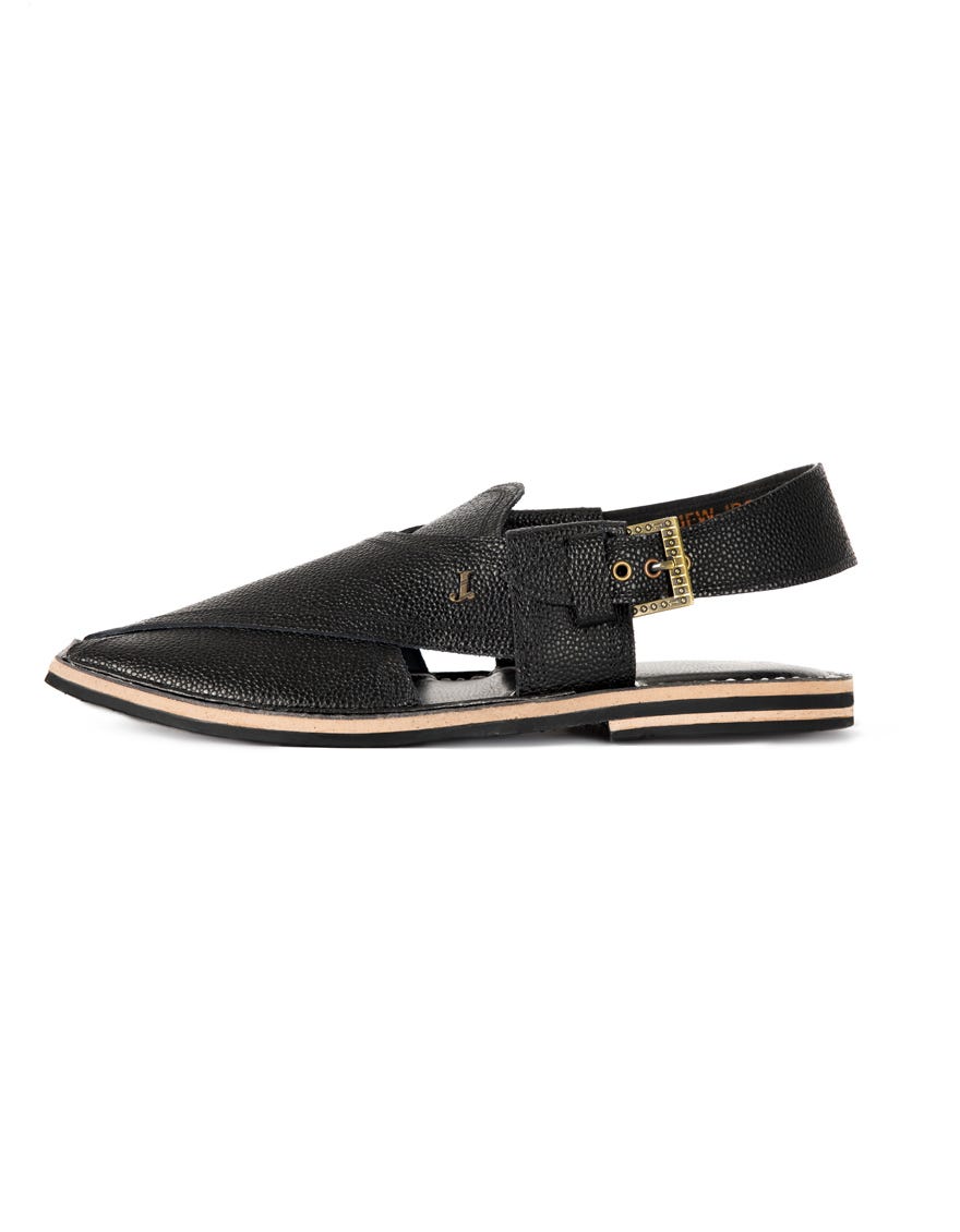 BLACK PESHAWARI SANDALS
