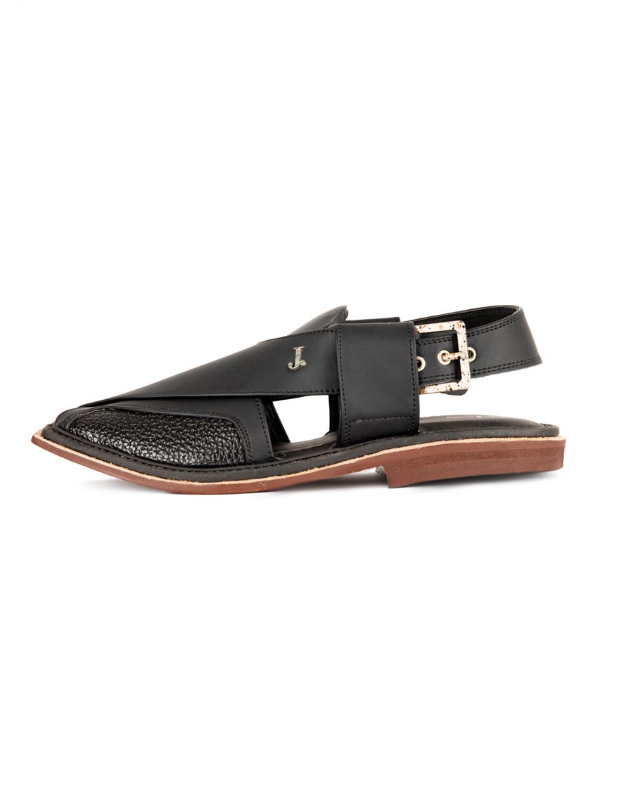 BLACK PESHAWARI SANDALS