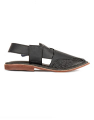 BLACK PESHAWARI SANDALS