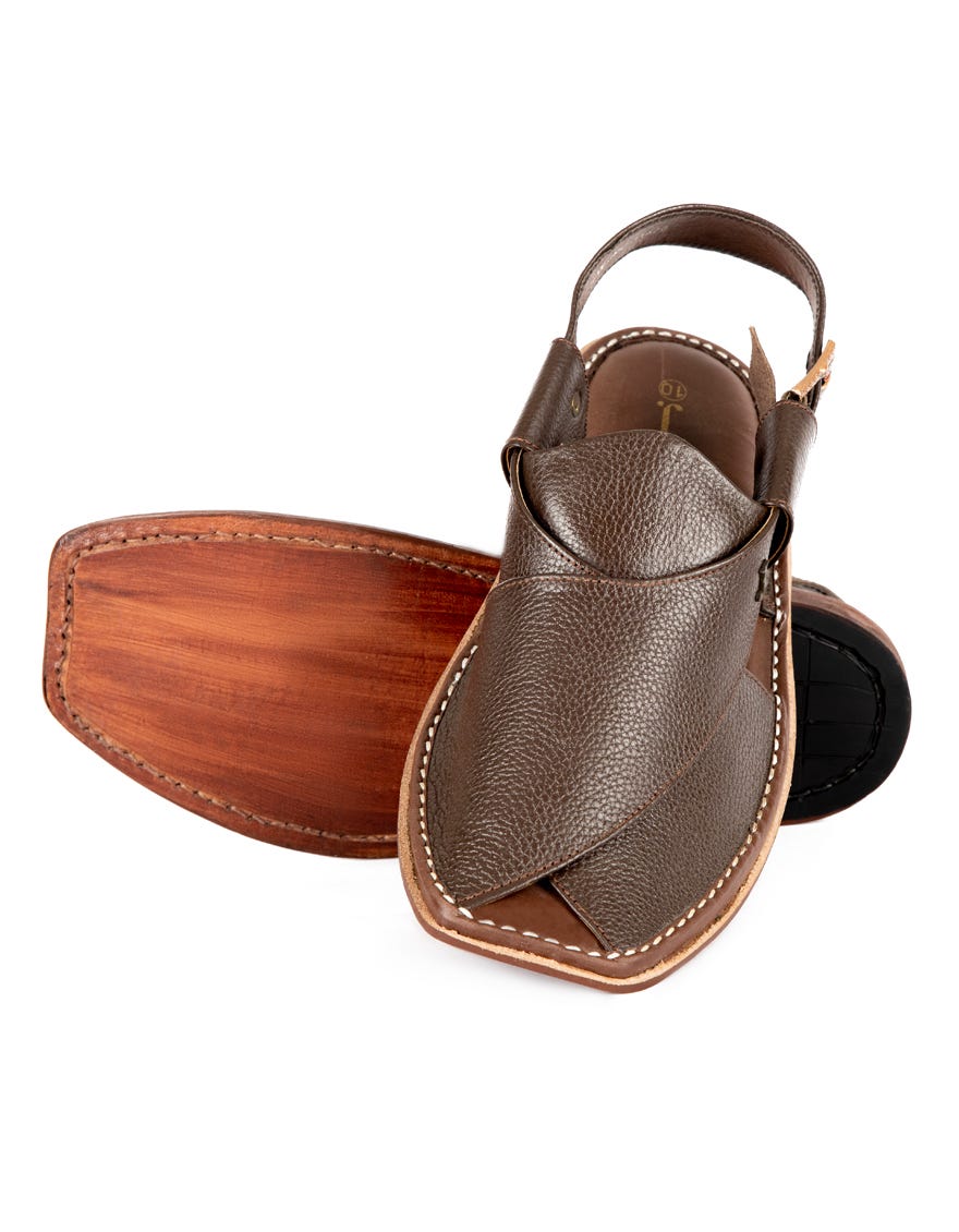 DARK BROWN PESHAWARI SANDALS