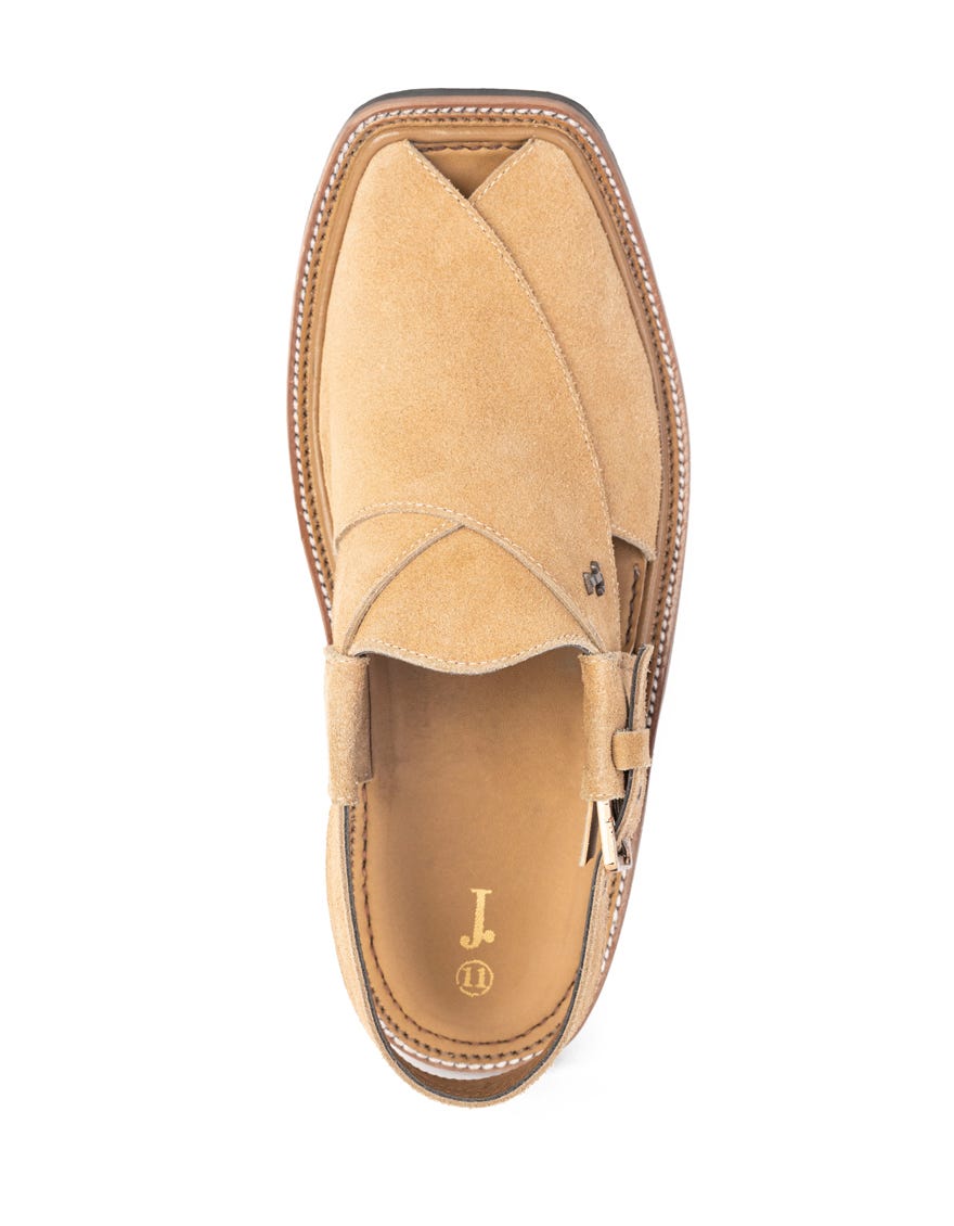 BROWN PLAIN PESHAWARI SANDALS