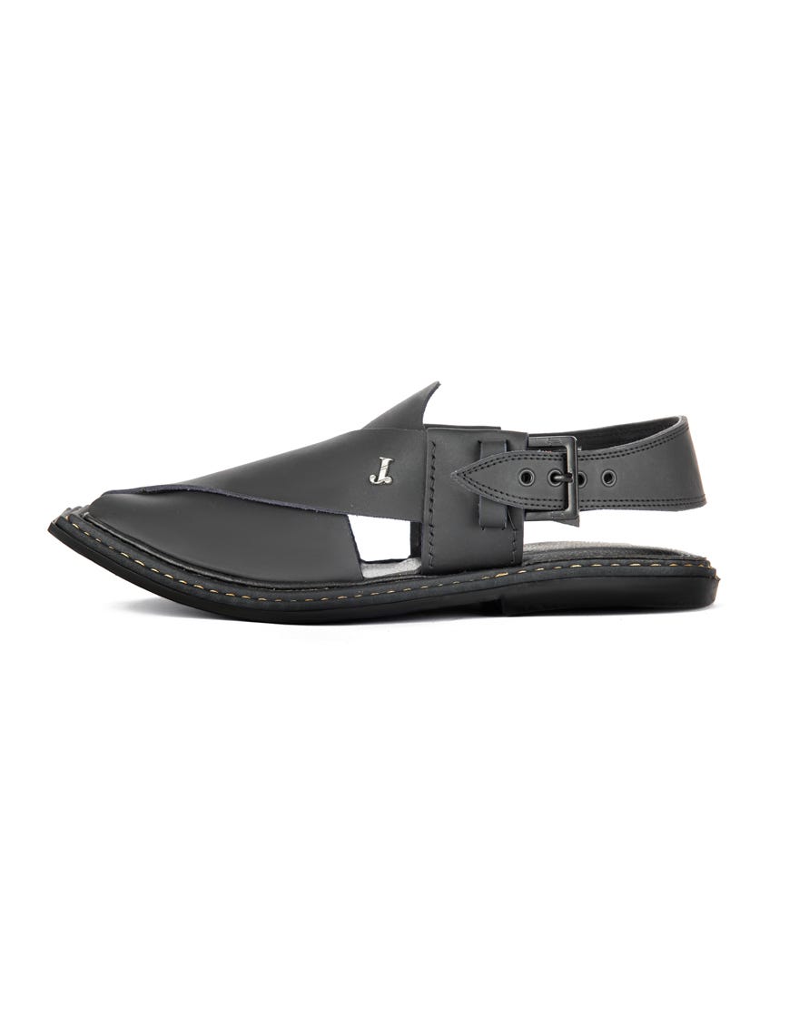 BLACK PESHAWARI SANDALS