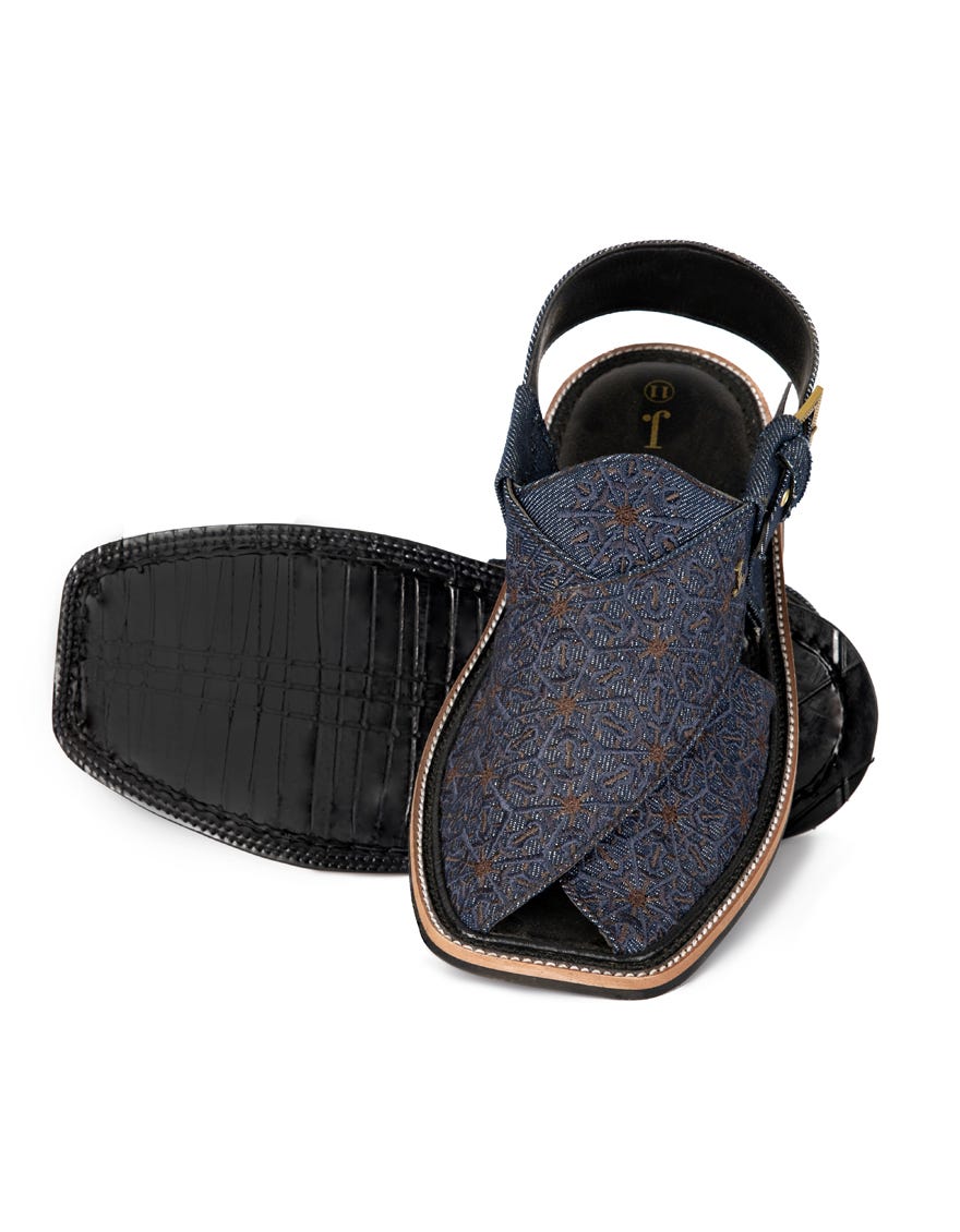 BLUE PESHAWARI SANDALS