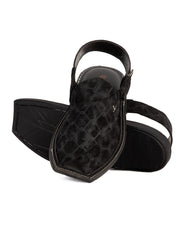 BLACK PLAIN PESHAWARI SANDALS