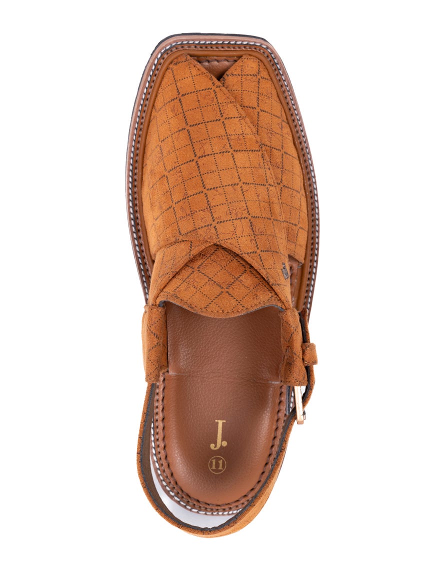 BROWN PLAIN PESHAWARI SANDALS