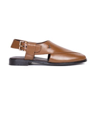 BROWN PLAIN PESHAWARI SANDALS