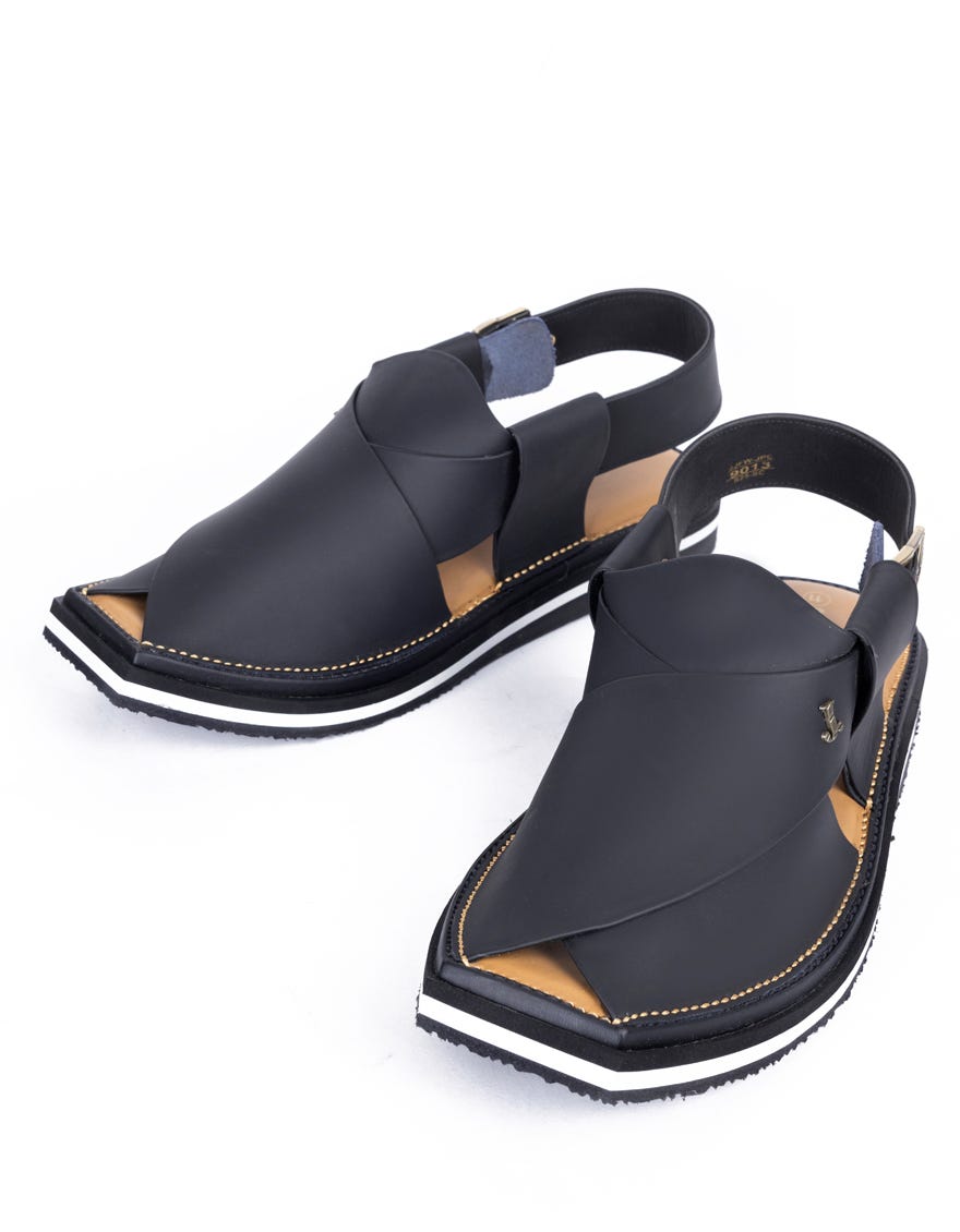 BLACK TRENDY PESHAWARI SANDALS