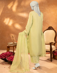 GREEN KHADDI EMBROIDERED 3PC STITCHED