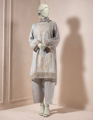 GREY ORGANZA EMBROIDERED 3PC STITCHED