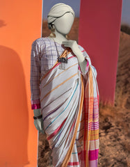 MULTICOLOR HANDWOVEN DYED SAREE | JSR-S-25-501