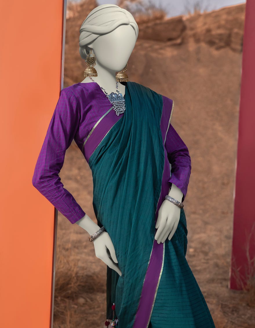 MULTICOLOR HANDWOVEN DYED SAREE | JSR-S-25-502