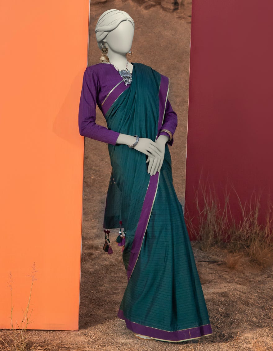 MULTICOLOR HANDWOVEN DYED SAREE | JSR-S-25-502