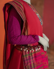 MULTICOLOR HANDWOVEN DYED SAREE | JSR-S-25-504