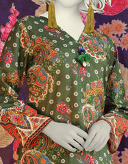 GREEN LAWN PRINTED KURTI | JJLK-S-JSS-25-301