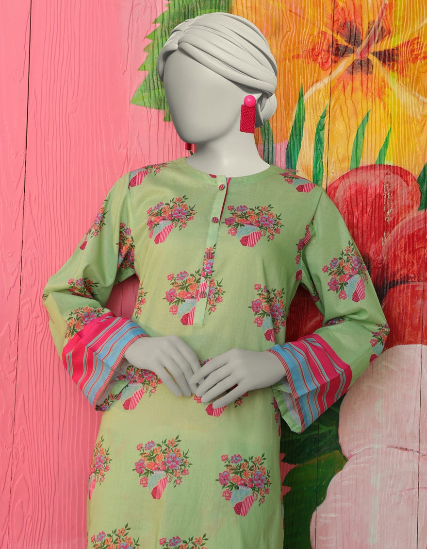 GREEN LAWN PRINTED KURTI