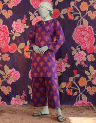PURPLE LAWN PRINTED KURTI