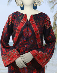 BLUE LAWN PRINTED KURTI | JJLK-S-JSS-25-331