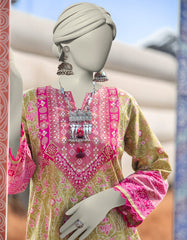 GREEN LAWN PRINTED KURTI | JJLK-S-JSS-25-353