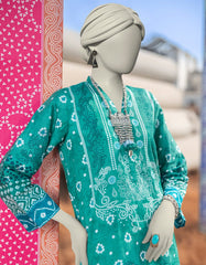 GREEN LAWN PRINTED KURTI | JJLK-S-JSS-25-355