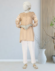 BEIGE LAWN EMBROIDERED KURTI