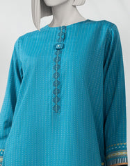 BLUE JACQUARD KURTI
