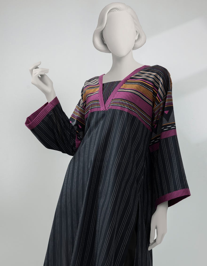 BLACK JACQUARD KURTI