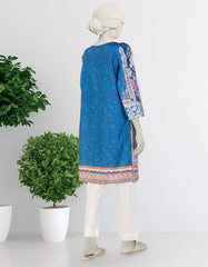 BLUE LAWN EMBROIDERED KURTI