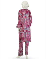 PINK LAWN PRINTED KURTI