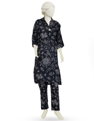 BLACK LAWN PRINTED KURTI