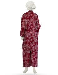 MAROON LAWN PRINTED KURTI